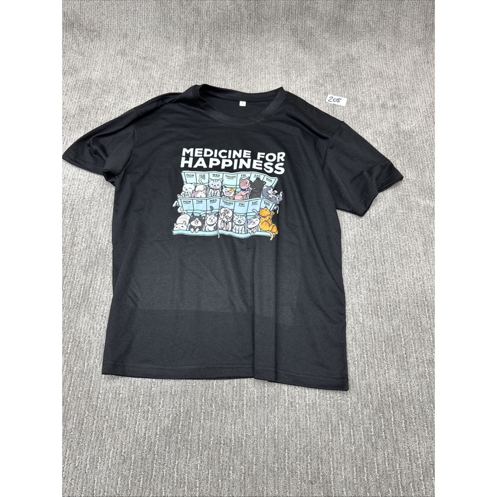 Medicine For Happiness Size Large Graphic T #205